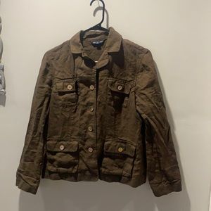 Women’s Linen jacket -light very cute sz 8 Land’s End